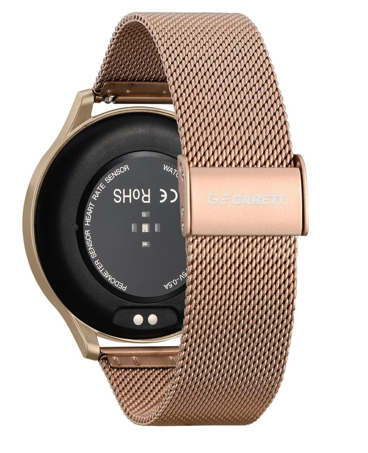 Smartwatch damski Garett Classy złoty, stalowy. Smartwatch damski złoty. Smartwatch damski na bransolecie. Smartwatch damski idealny na prezent dla kobiety (3).jpg